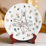 A Mother’s Love Is Endless - Family Personalized Custom 3D Inflated Effect Printed Ceramic Plate - Mother's Day, Gift For Mom, Grandma