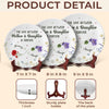 The Love Between Mother & Daughter Is Forever - Family Personalized Custom Ceramic Plate - Mother's Day, Gift For Mom, Daughter