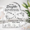 The Joy Of Motherhood Comes Full Circle - Family Personalized Custom Heart Shaped Acrylic Plaque - Mother's Day, Gift For Mom, Daughter