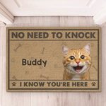 Custom Photo Guarded By Paws And Love - Dog & Cat Personalized Custom Home Decor Decorative Mat - House Warming Gift For Dog Lovers, Cat Lovers