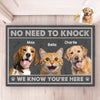 Tapis décoratif personnalisé avec photo et amour pour chien et chat - Cadeau de pendaison de crémaillère pour propriétaires et amoureux des animaux