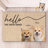Tapis décoratif personnalisé avec photo « On te sent arriver » pour chien et chat – Cadeau de pendaison de crémaillère pour les propriétaires et les amoureux des animaux