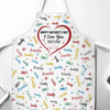 Forever Grateful, Always Loved - Family Personalized Custom Apron - Mother's Day, Gift For Mom, Grandma