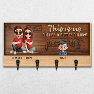 La maison est là où l'amour grandit - Porte-clés personnalisé pour la décoration intérieure de la famille, porte-clés - Cadeau de pendaison de crémaillère pour les membres de la famille