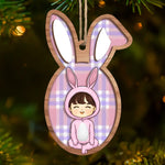 Somebunny Loves You - Family Personalized Custom Ornament - Wood Custom Shaped - Easter Gift For Kids, Baby