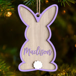 Hoppy Easter, Full Of Love - Family Personalized Custom Ornament - Wood Custom Shaped - Easter Gift For Family Members