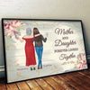 Linked By Love, Strengthened By Time - Family Personalized Custom Horizontal Poster - Mother's Day, Gift For Mom, Daughter