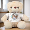 Custom Photo A Hug When You Need It - Memorial Personalized Custom Teddy Bear Plush - Sympathy Gift For Family Members