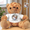 Custom Photo A Hug When You Need It - Memorial Personalized Custom Teddy Bear Plush - Sympathy Gift For Family Members