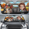 De superbes voyages en voiture à venir ! Pare-soleil personnalisé pour pare-brise de voiture, protection pour vitres de voiture, cadeau pour propriétaires et amoureux des animaux.