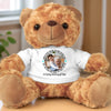 Custom Photo A Hug When You Need It - Memorial Personalized Custom Teddy Bear Plush - Sympathy Gift For Family Members