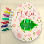 Crack Open The Fun - Family Personalized Custom Easter Egg Decorating Kit, Egg Spinner Machine With Markers - Easter Gift For Family