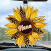 Together, We Bloom With Love - Family Personalized Custom Car Ornament - Acrylic Custom Shaped - Mother's Day, Gift For Mom, Grandma