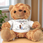 Wrapped In Love, One Hug At A Time - Family Personalized Custom Teddy Bear Plush - Mother's Day, Baby Shower Gift, Gift For Mom, Baby