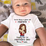 You're Doing A Great Job Mommy - Family Personalized Custom Baby Onesie - Mother's Day, Baby Shower Gift, Gift For New Moms, Mom