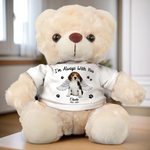 Custom Photo In Heaven, You Run Free - Memorial Personalized Custom Teddy Bear Plush - Sympathy Gift For Dog Lovers, Pet Owners
