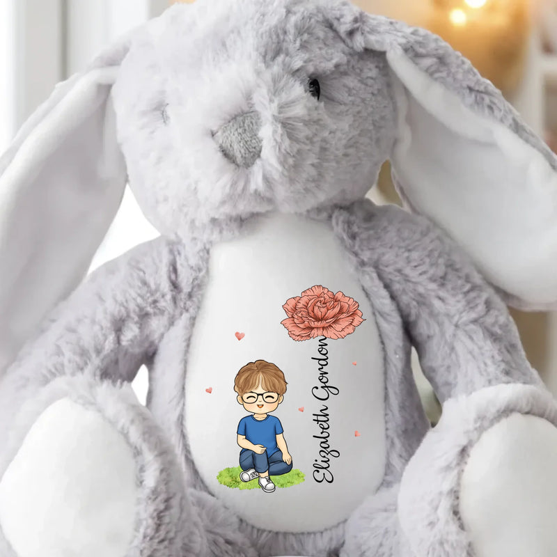 Joy Is In The Little Things - Family Personalized Custom Easter Bunny Plush - Gift For Family Members
