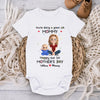 My Heart Belongs To Mom - Family Personalized Custom Baby Onesie - Mother's Day, Baby Shower Gift, Gift For First Mom