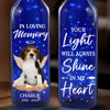 Custom Photo Gone But Never Forgotten - Memorial Personalized Custom Blue Bottle Lamp - Sympathy Gift For Pet Owners, Pet Lovers