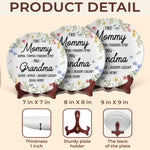 First Mother, Now Grandmother - Family Personalized Custom Ceramic Plate - Mother's Day, Gift For Mom, Grandma