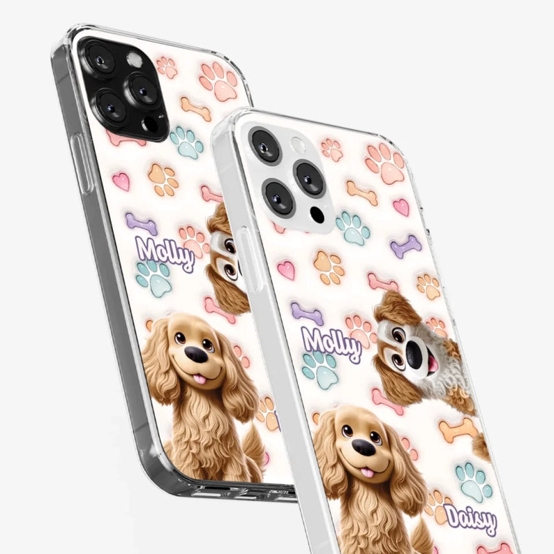 Life’s Ruff, But I’ve Got My Pup - Dog Personalized Custom 3D Inflated Effect Printed Clear Phone Case - Gift For Pet Owners, Pet Lovers