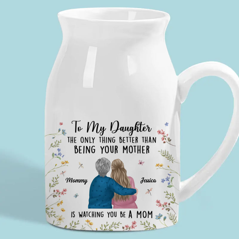 A Beautiful Bond That Lasts Forever - Family Personalized Custom Home Decor Flower Vase - Mother's Day, House Warming Gift For Mom, Daughter, New Moms