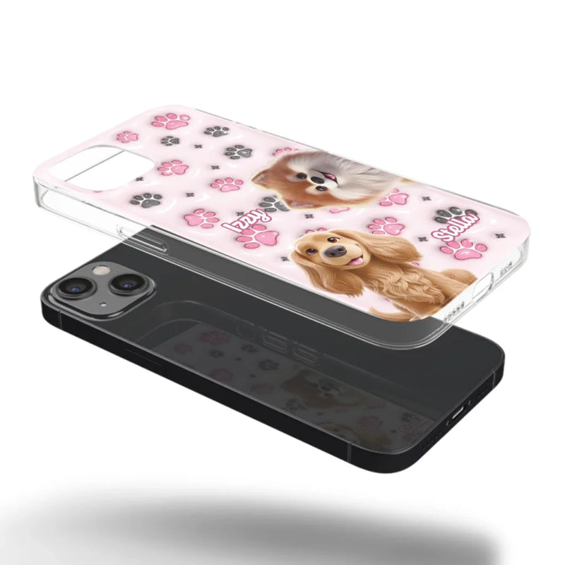 Loyal Paws, Endless Love - Dog Personalized Custom 3D Inflated Effect Printed Clear Phone Case - Gift For Pet Owners, Pet Lovers