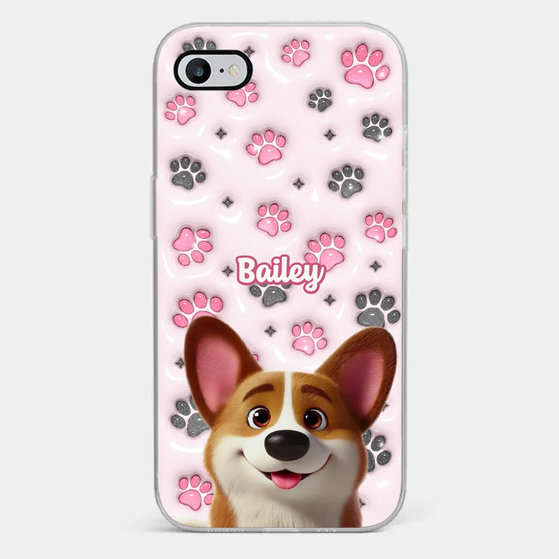 Loyal Paws, Endless Love - Dog Personalized Custom 3D Inflated Effect Printed Clear Phone Case - Gift For Dog Lovers