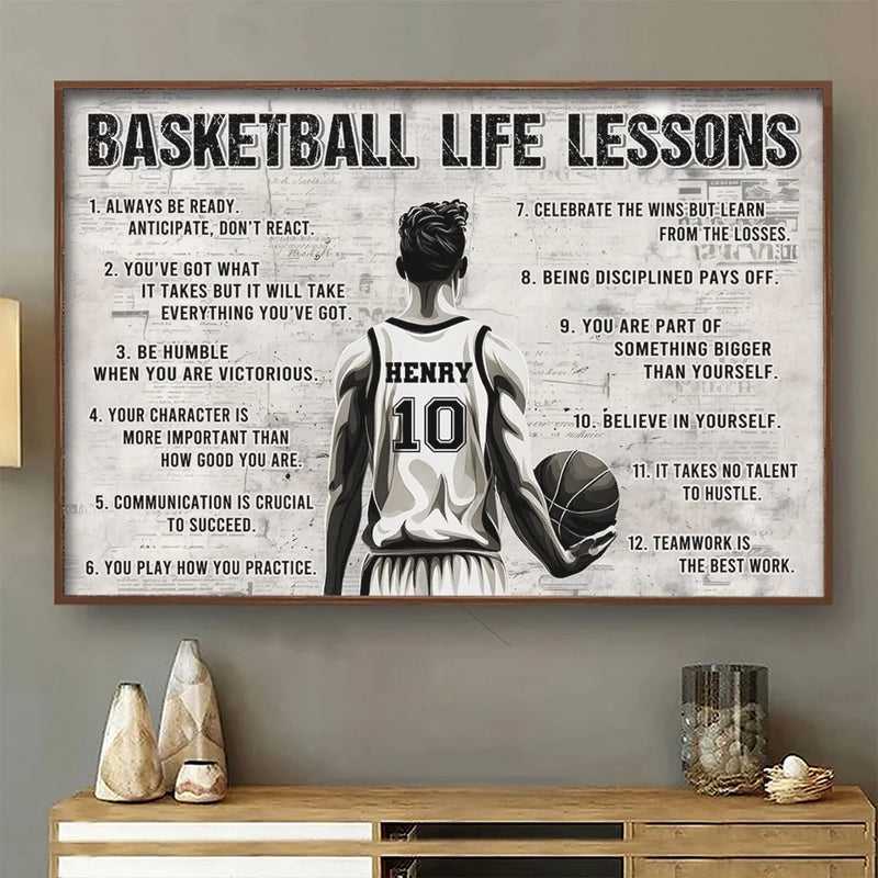 Play Hard, Win Big - Personalized Custom Horizontal Poster - Gift For Sport Lovers, Sport Players