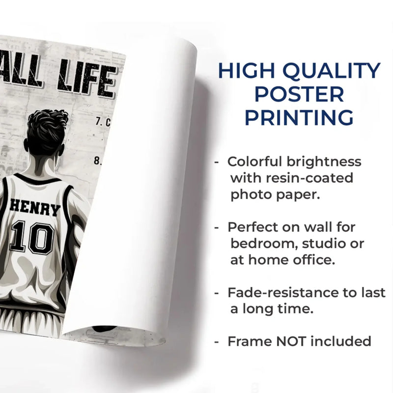 Play Hard, Win Big - Personalized Custom Horizontal Poster - Gift For Sport Lovers, Sport Players