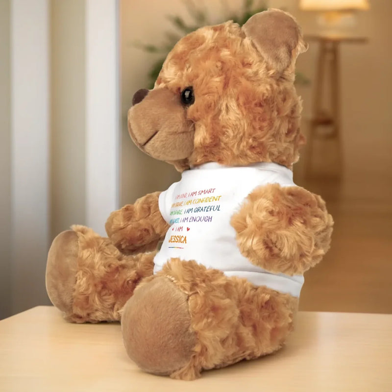 A Hug Full Of Affirmations - Family Personalized Custom Teddy Bear Plush - Gift For Kids, Baby