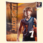 Custom Photo Hustle, Hit, Never Quit - Family Personalized Custom Blanket - Gift For Yourself, Best Friends, Siblings, Family Members
