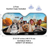 Paws On Board, Fun Ahead - Dog & Cat Personalized Custom Auto Windshield Sunshade, Car Window Protector - Gift For Pet Owners, Pet Lovers