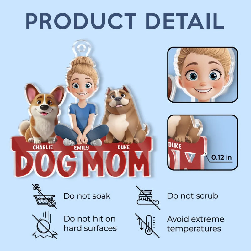 Endless Love, One Paw At A Time - Dog Personalized Custom Car Ornament - Acrylic Custom Shaped - Mother's Day, Gift For Mom, Dog Lovers