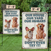 No Entry Without Treats - Dog & Cat Personalized Custom 3D Inflated Effect Printed Flag - Gift For Pet Owners, Pet Lovers