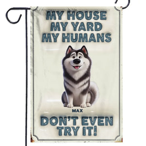Entrée interdite sans friandises - Drapeau personnalisé 3D gonflable pour chien et chat - Cadeau pour propriétaires et amoureux des animaux