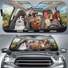 Attachez vos ceintures, c'est une balade inoubliable ! Pare-soleil personnalisé pour pare-brise de voiture, protection de fenêtre de voiture, cadeau pour propriétaires et amoureux des animaux.