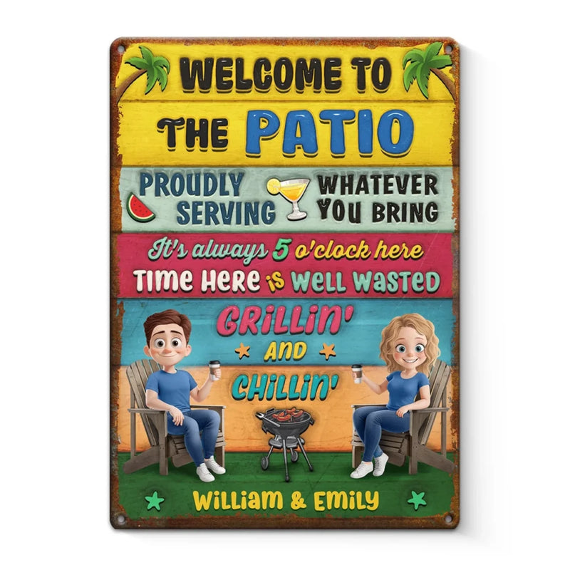 Good Times, Great Company, Even Better Drinks - Couple Personalized Custom Home Decor Metal Sign - House Warming Gift For Husband Wife, Anniversary