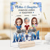 Linked By Love, Strengthened By Family - Family Personalized Custom Rectangle Shaped Acrylic Plaque - Mother's Day, Gift For Mom, Daughter