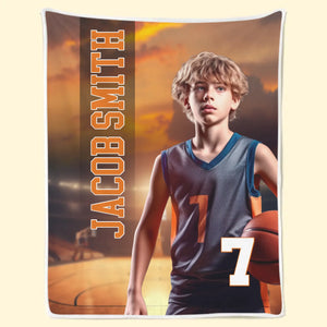 Custom Photo Hustle, Hit, Never Quit - Family Personalized Custom Blanket - Gift For Yourself, Best Friends, Siblings, Family Members