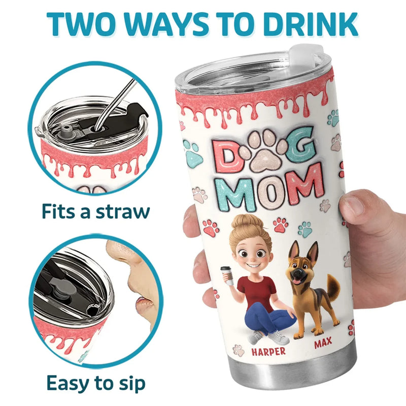 Dogs Are My Heart - Dog Personalized Custom 3D Inflated Effect Printed Tumbler - Gift For Pet Owners, Pet Lovers