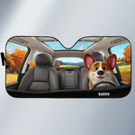 Buckle Up, It’s A Pawsome Ride - Dog & Cat Personalized Custom Auto Windshield Sunshade, Car Window Protector - Gift For Pet Owners, Pet Lovers