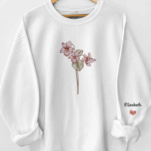 La famille est le plus beau jardin de tous - Sweat-shirt unisexe personnalisé avec motif sur la manche - Fête des Mères, cadeau pour maman, grand-mère