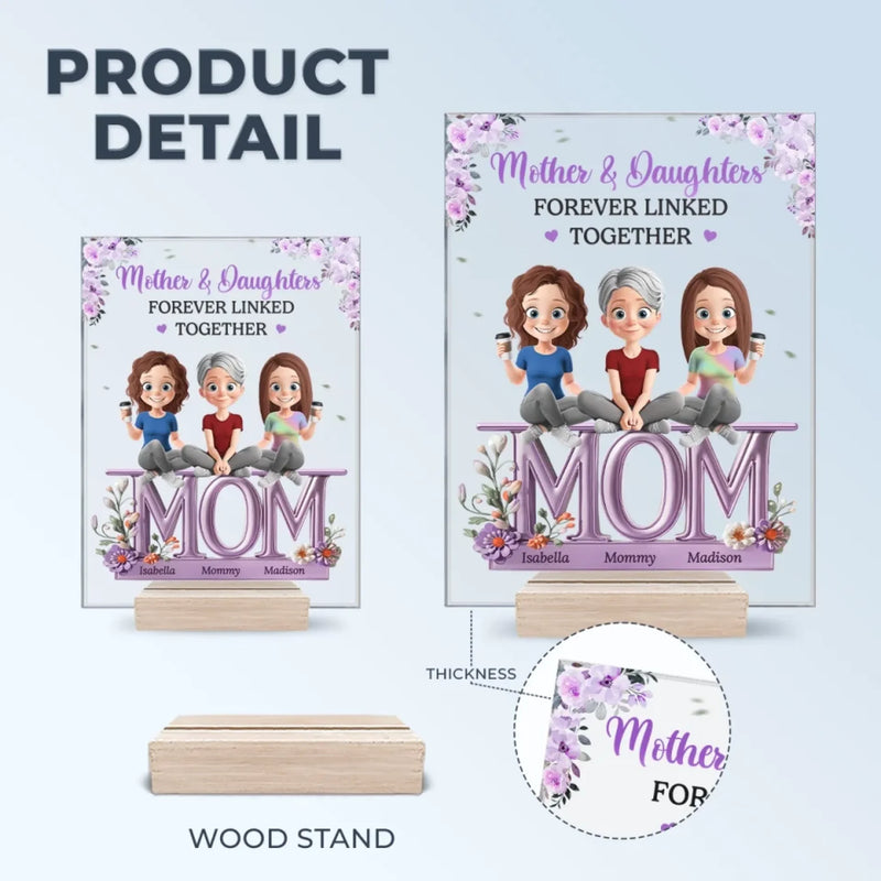 Strong Women, Strong Bonds - Family Personalized Custom Rectangle Shaped Acrylic Plaque - Mother's Day, Gift For Mom, Daughter
