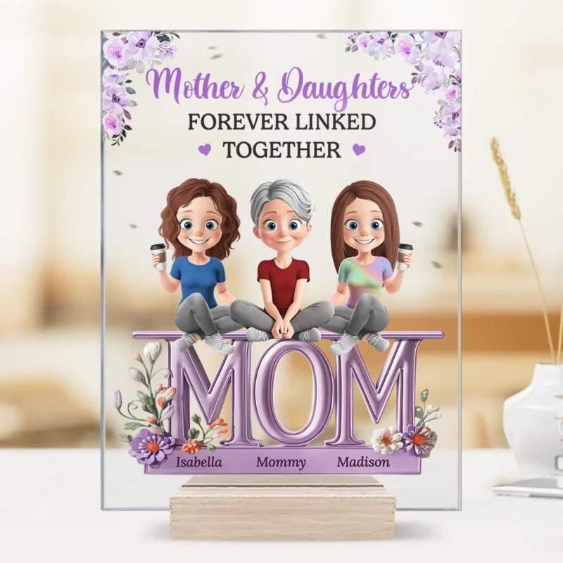Strong Women, Strong Bonds - Family Personalized Custom Rectangle Shaped Acrylic Plaque - Mother's Day, Gift For Mom, Daughter