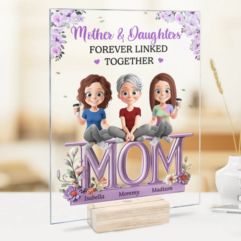 Strong Women, Strong Bonds - Family Personalized Custom Rectangle Shaped Acrylic Plaque - Mother's Day, Gift For Mom, Daughter