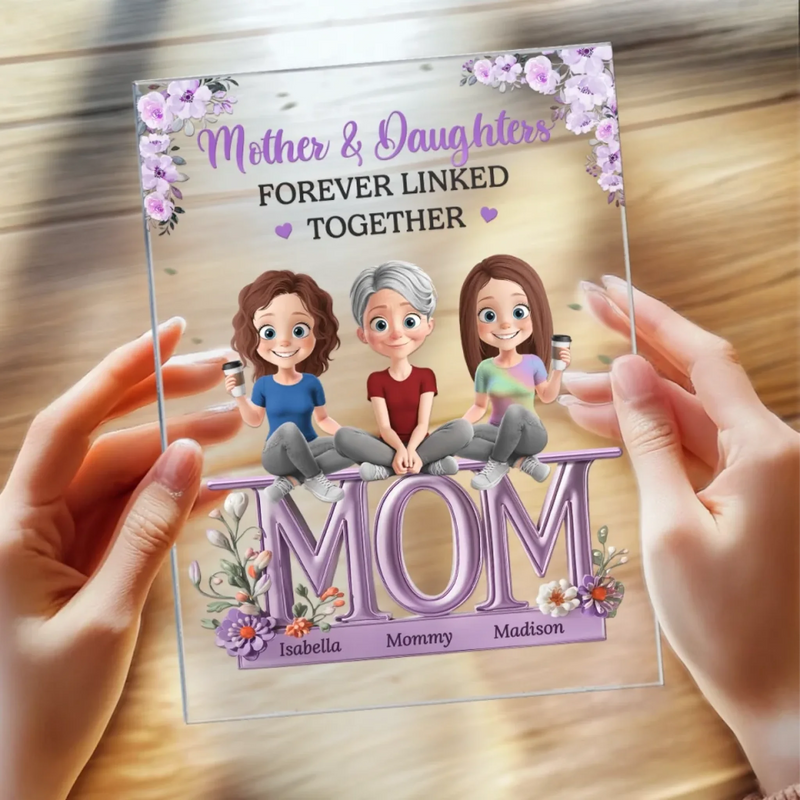 Strong Women, Strong Bonds - Family Personalized Custom Rectangle Shaped Acrylic Plaque - Mother's Day, Gift For Mom, Daughter