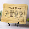 Happiness Is Homemade In Mom’s Kitchen - Family Personalized Custom Engraved Wooden Cutting Board - Mother's Day, Gift For Mom, Grandma