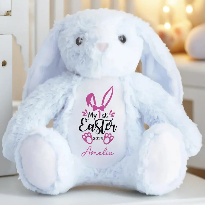 Ears Full Of Joy, Heart Full Of Love - Family Personalized Custom Easter Bunny Plush - Easter Gift For Baby Kids, Newborn Baby