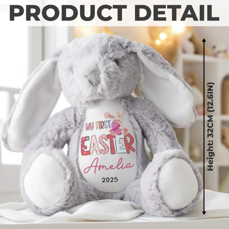 Soft As A Bunny, Sweet As Easter Candy - Family Personalized Custom Easter Bunny Plush - Easter Gift For Baby Kids, Newborn Baby